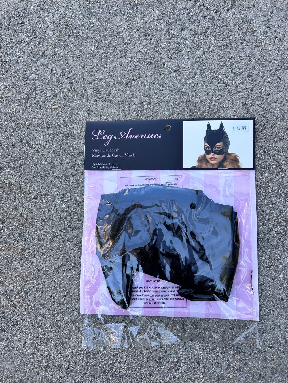 Leg Avenue Black Vinyl Cat Eye Mask